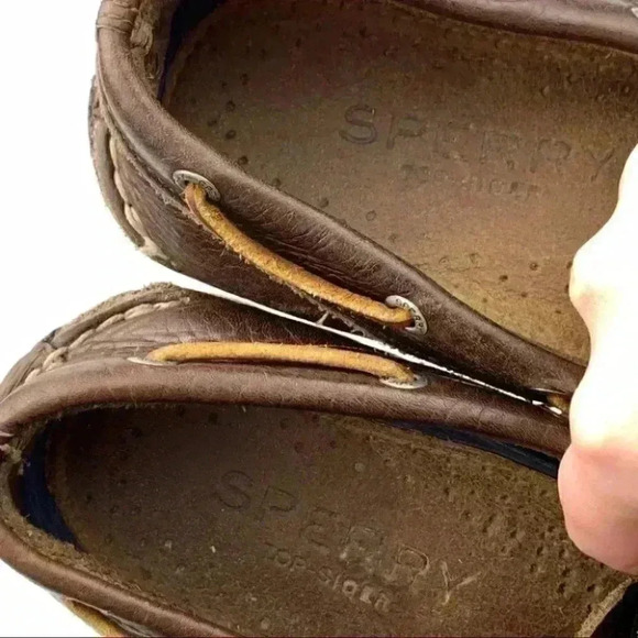 Sperry Topsider mens loafers size 8 brown leather - Picture 9 of 11